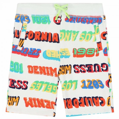 GUESS Boys White Logo Shorts