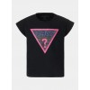 GUESS Front Logo Cotton Crop T-Shirt J1RI26K6YW1-JBLK (8-16 ετών)